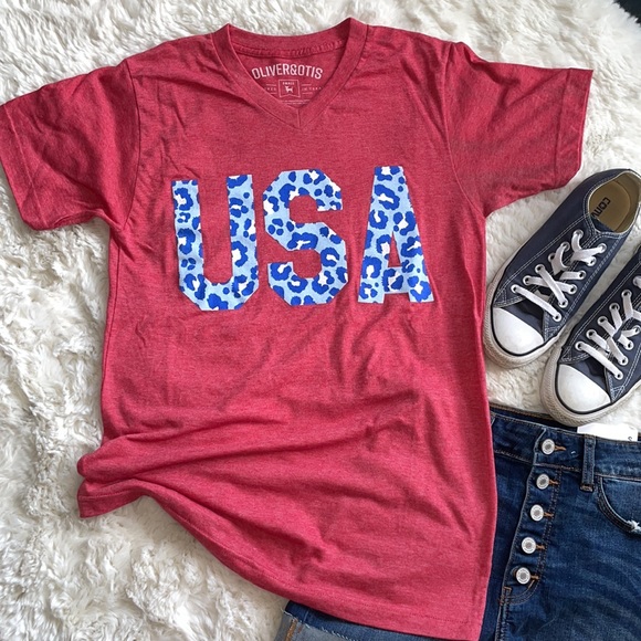 USA Cheetah Tee - Picture 1 of 3